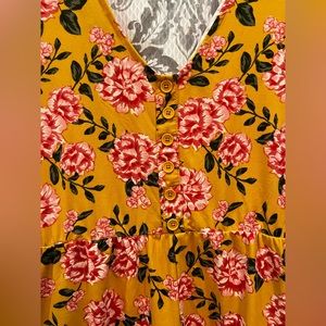 One piece shorts floral romper